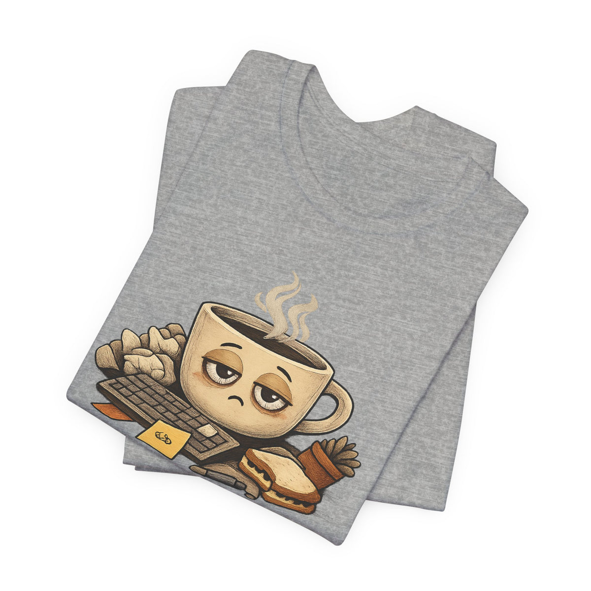 Tired Coffee Cup Tee | burnout, mental health humor