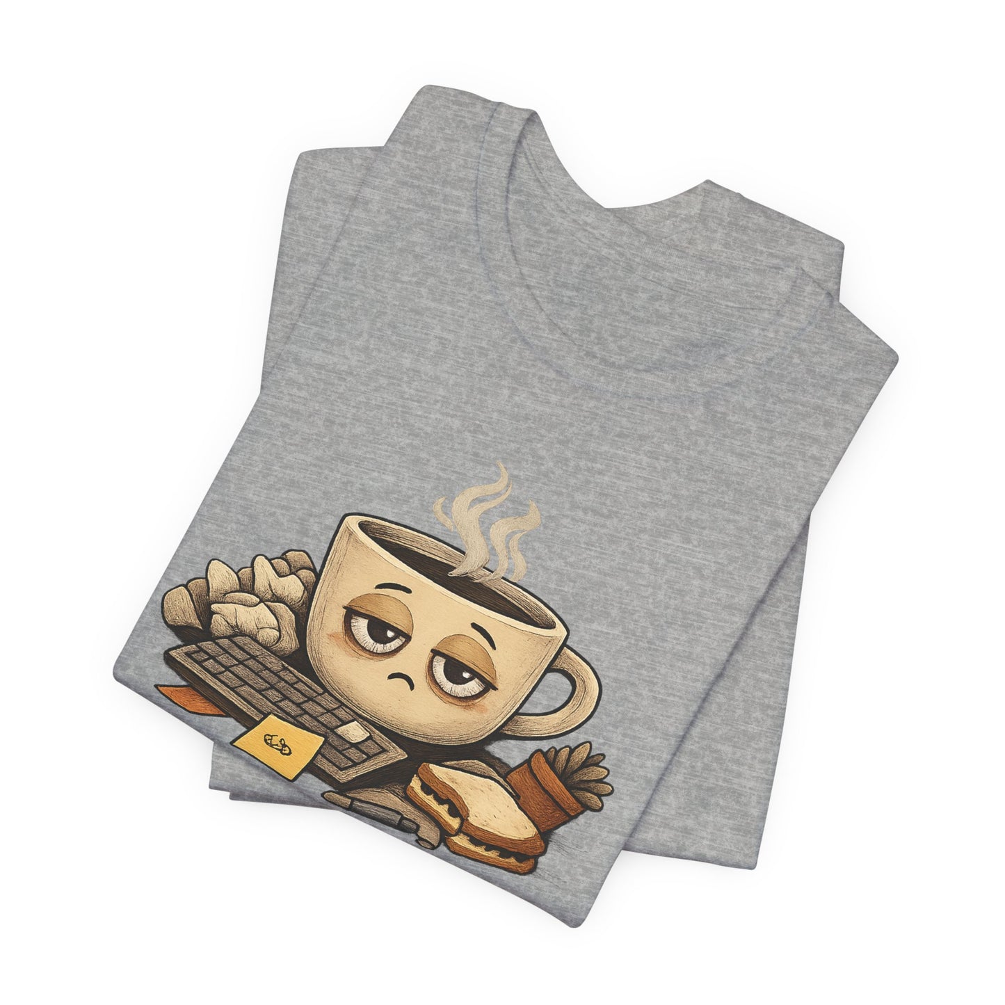 Tired Coffee Cup Tee | burnout, mental health humor