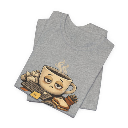 Tired Coffee Cup Tee | burnout, mental health humor