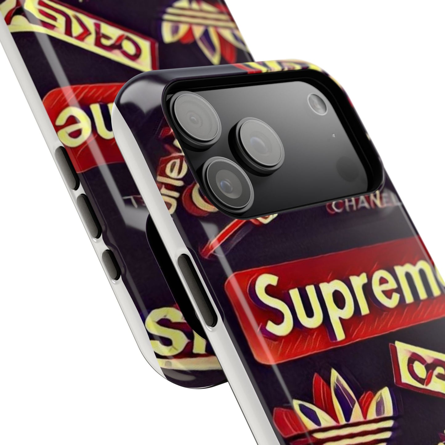 Supreme Impact-Resistant Phone Case — Streetwear Logo Collage