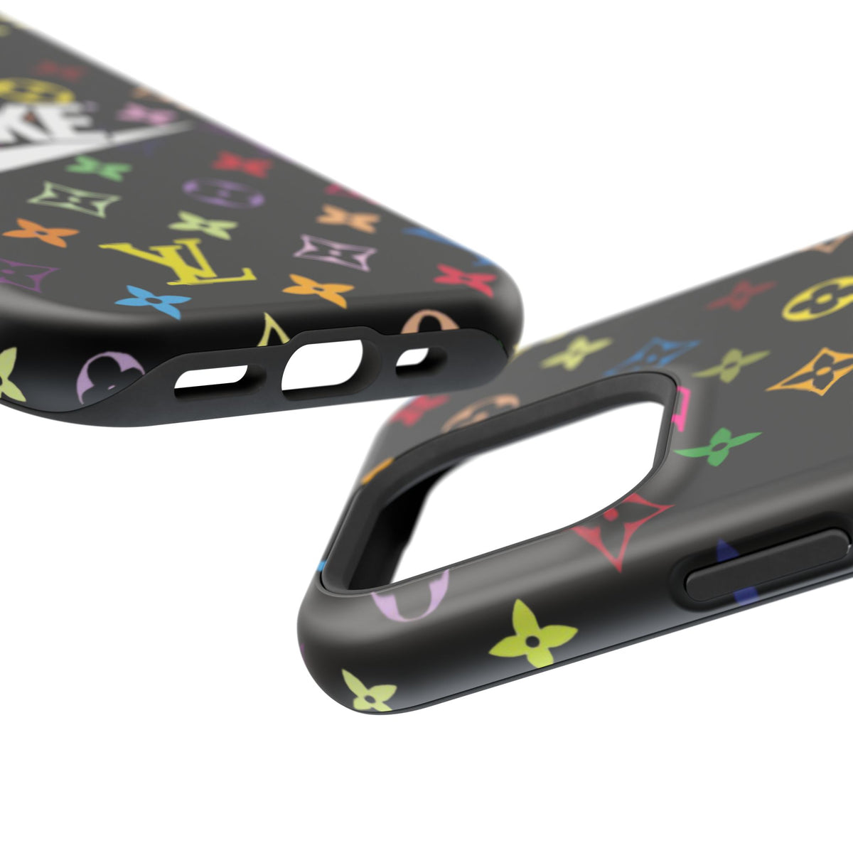 Rainbow Monogram Pattern Phone Case | Impact-Resistant Case
