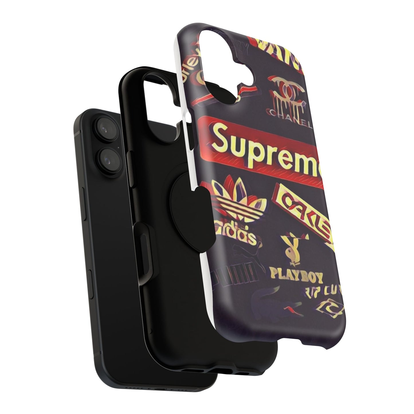 Supreme Impact-Resistant Phone Case — Streetwear Logo Collage