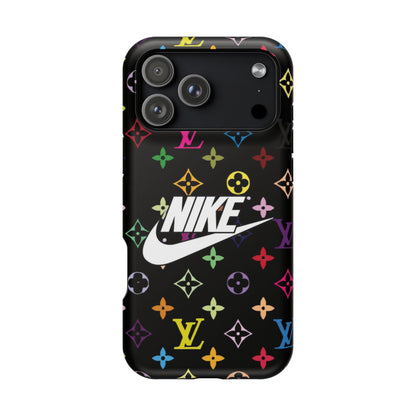 Rainbow Monogram Pattern Phone Case | Impact-Resistant Case