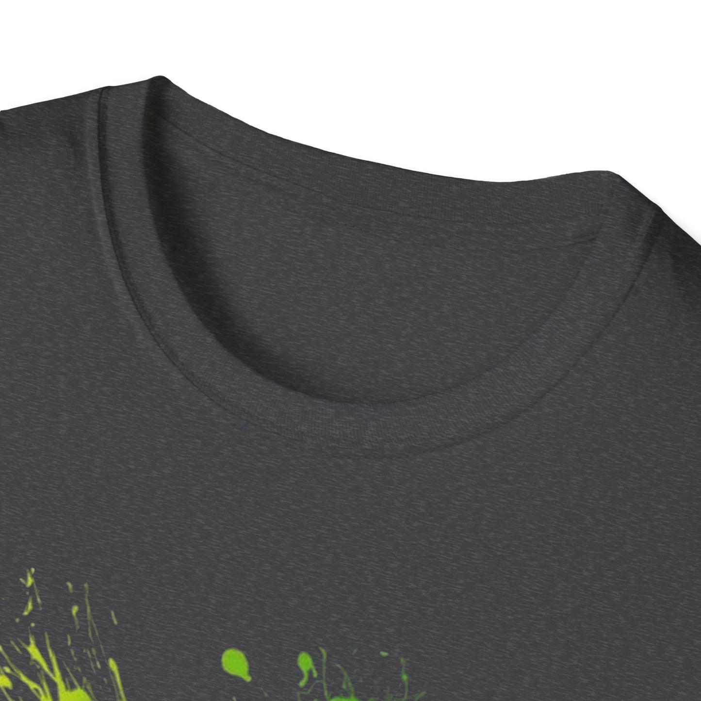 Fox Head Splash T-Shirt | Neon Green Paint Splatter