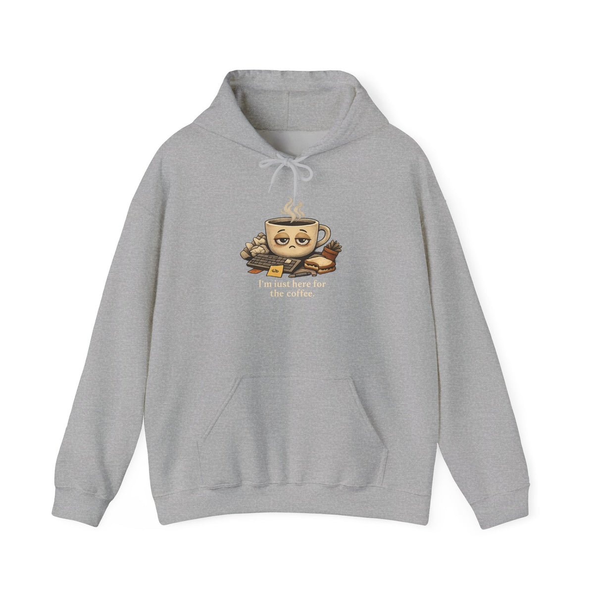 Sleepy Coffee Face Hoodie | burnout, tired, mental health humor