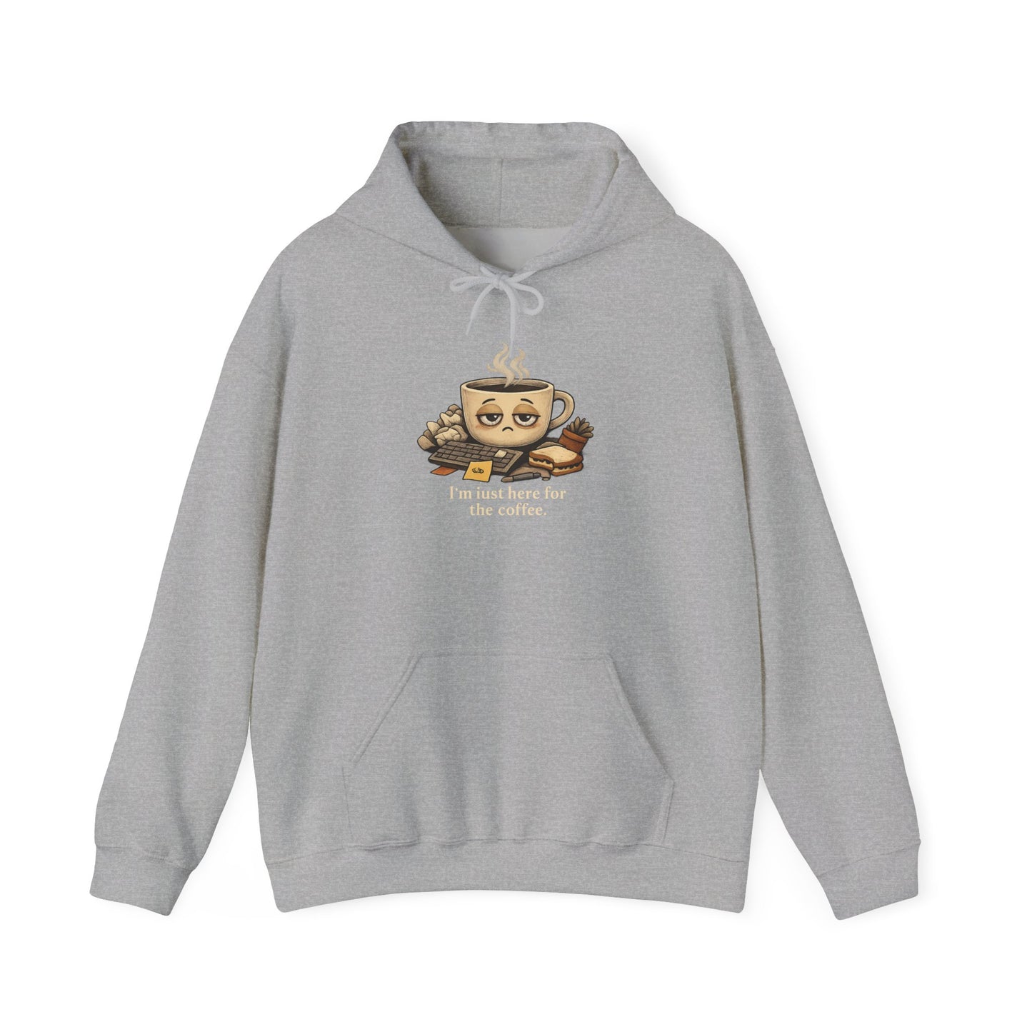 Sleepy Coffee Face Hoodie | burnout, tired, mental health humor