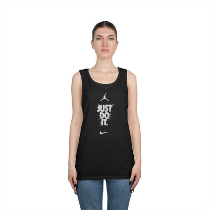 Just Do It vertical logo Tank Top | Sporty Nike-inspired graphic
