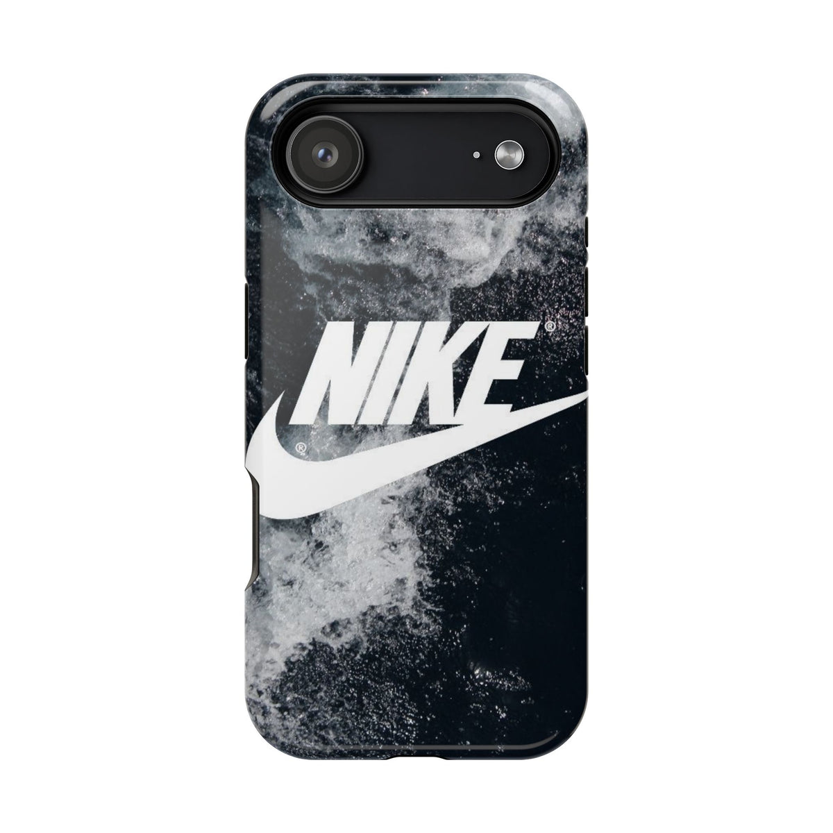 Nike Swoosh Marble iPhone Case | Impact-Resistant Case