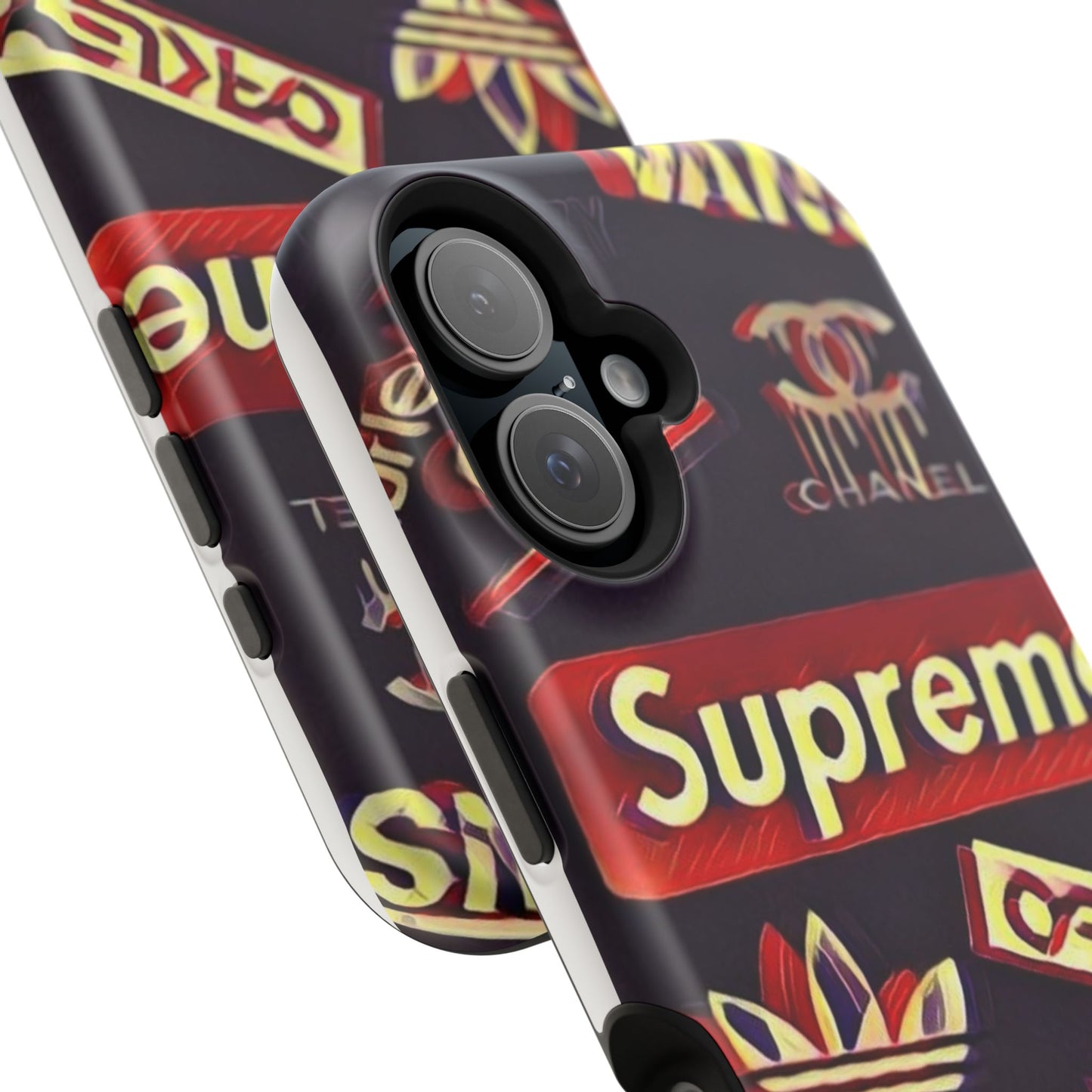Supreme Impact-Resistant Phone Case — Streetwear Logo Collage