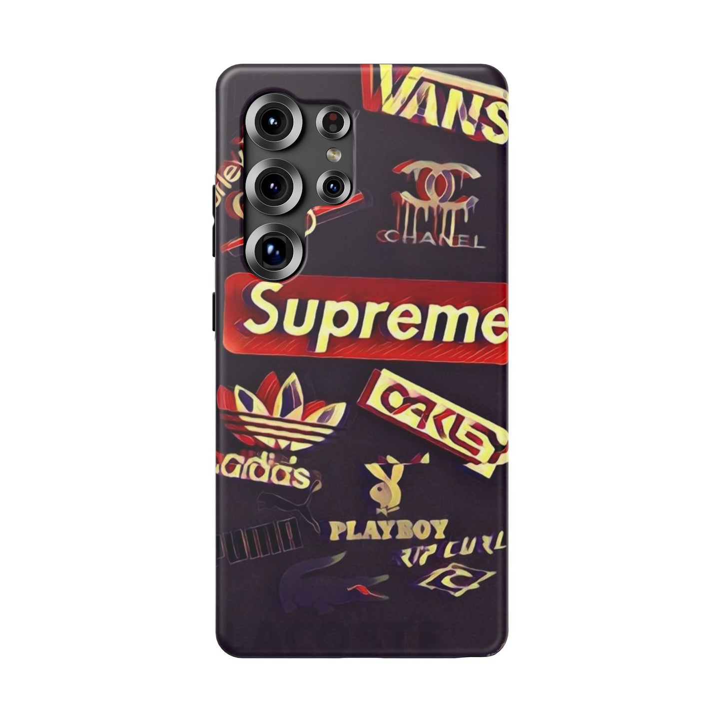 Supreme Impact-Resistant Phone Case — Streetwear Logo Collage