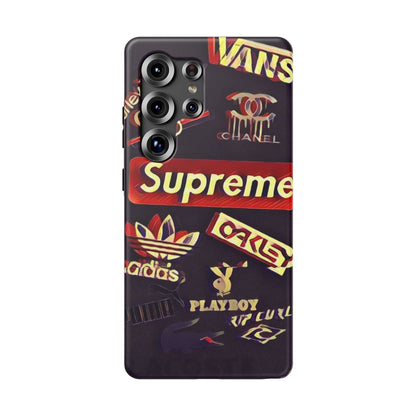 Supreme Impact-Resistant Phone Case — Streetwear Logo Collage