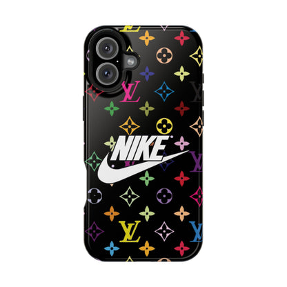 Rainbow Monogram Pattern Phone Case | Impact-Resistant Case
