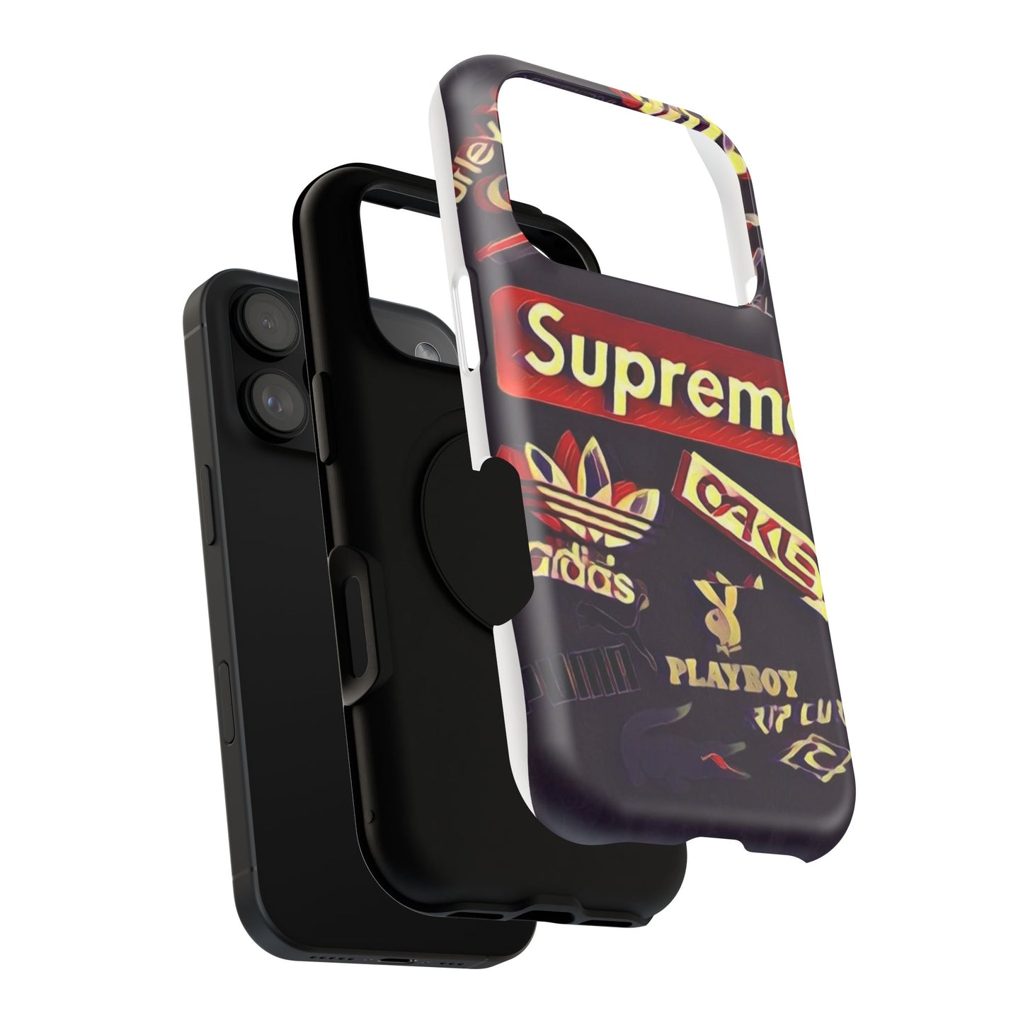 Supreme Impact-Resistant Phone Case — Streetwear Logo Collage
