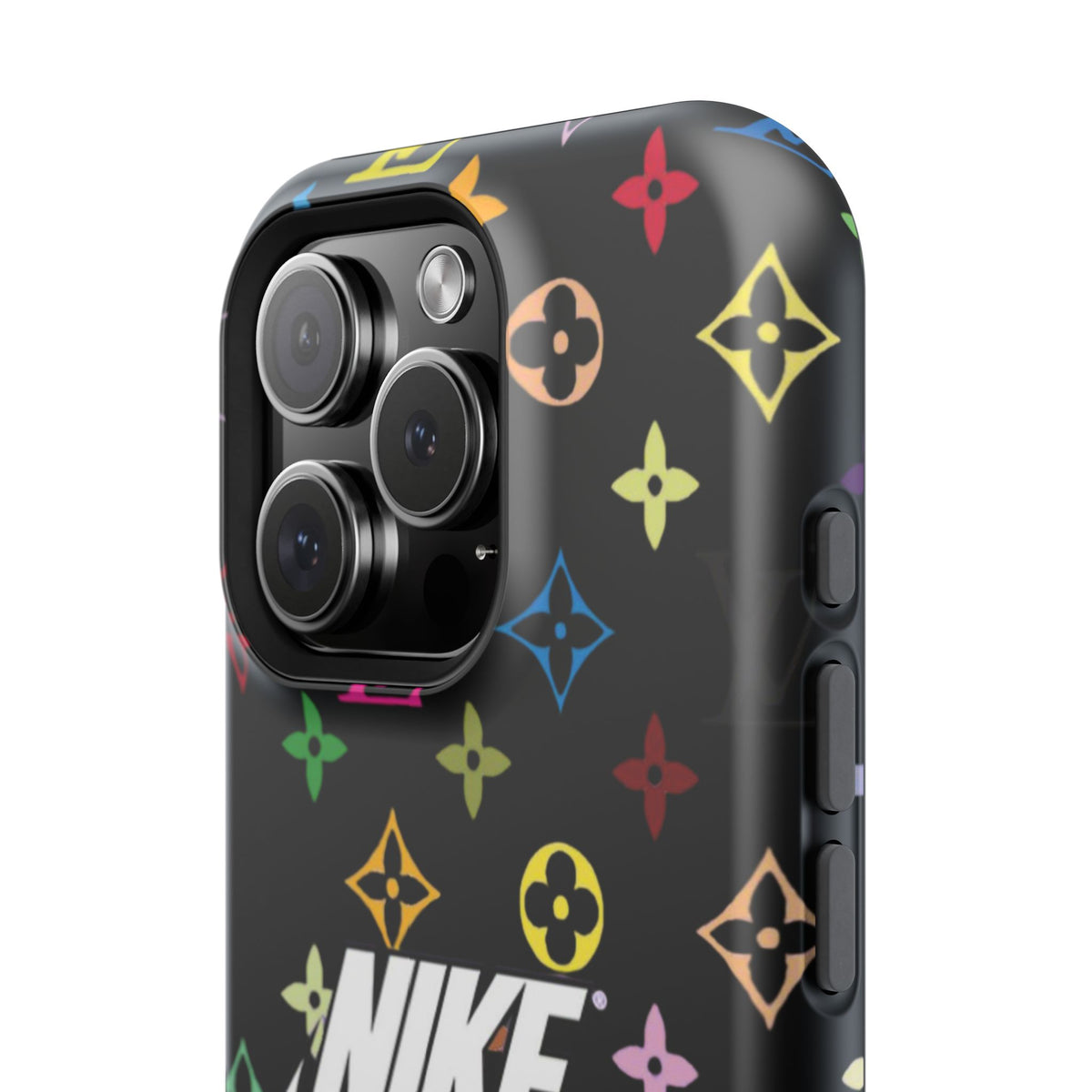 Rainbow Monogram Pattern Phone Case | Impact-Resistant Case