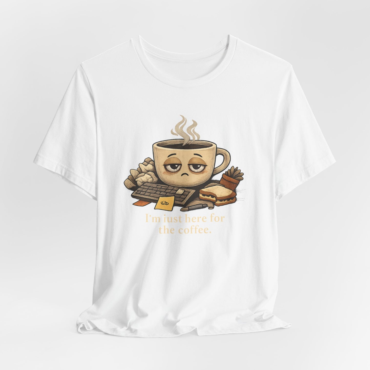 Tired Coffee Cup Tee | burnout, mental health humor