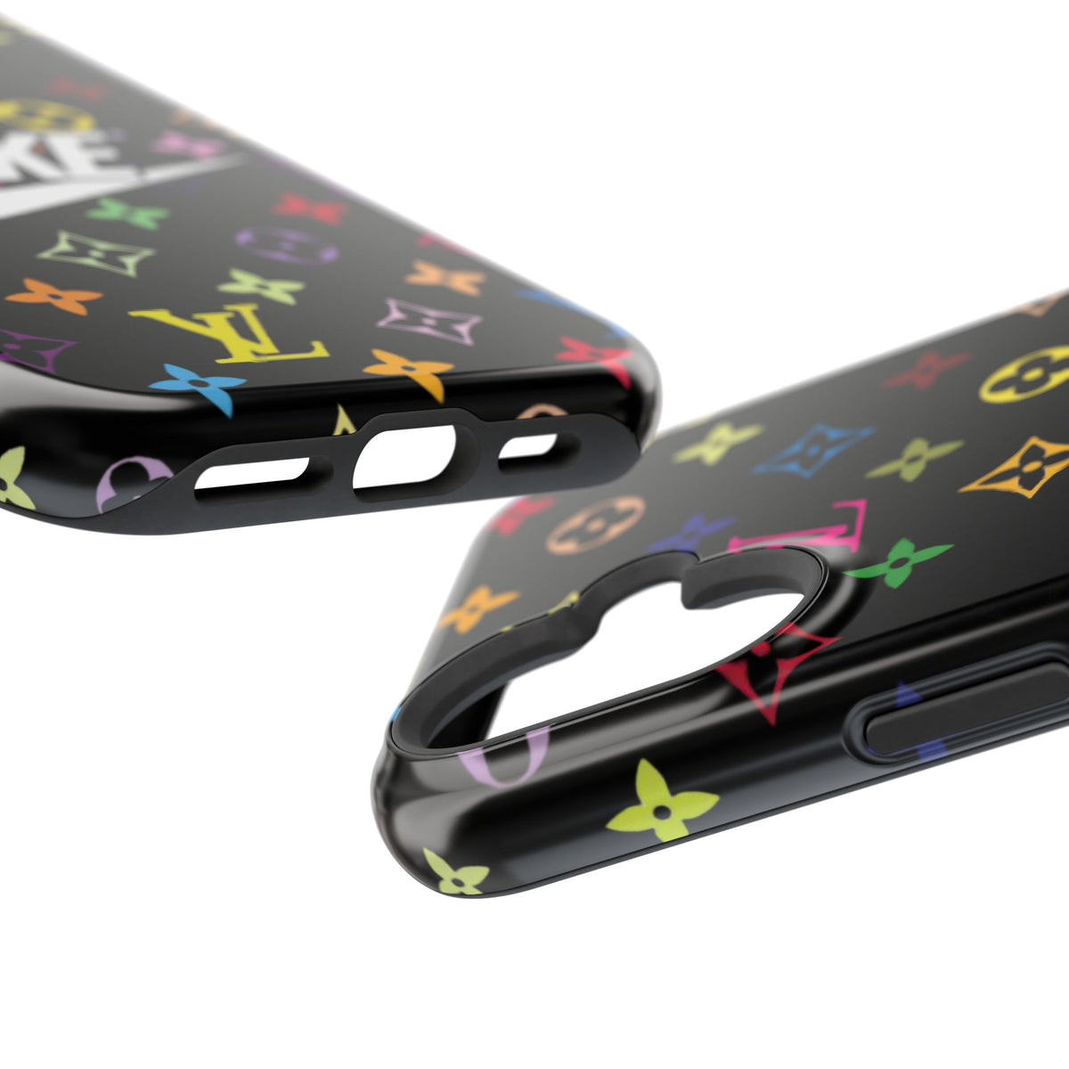 Rainbow Monogram Pattern Phone Case | Impact-Resistant Case