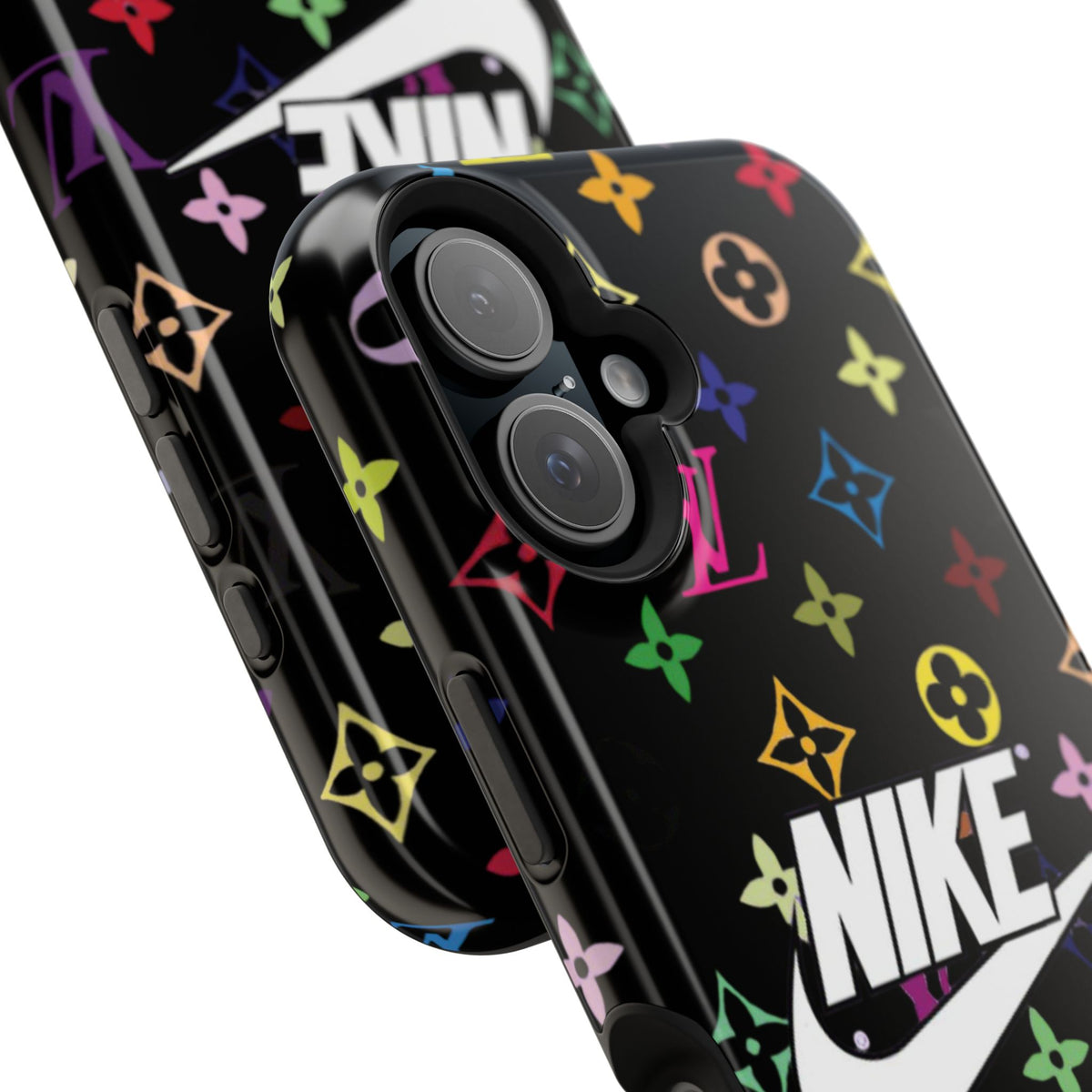 Rainbow Monogram Pattern Phone Case | Impact-Resistant Case