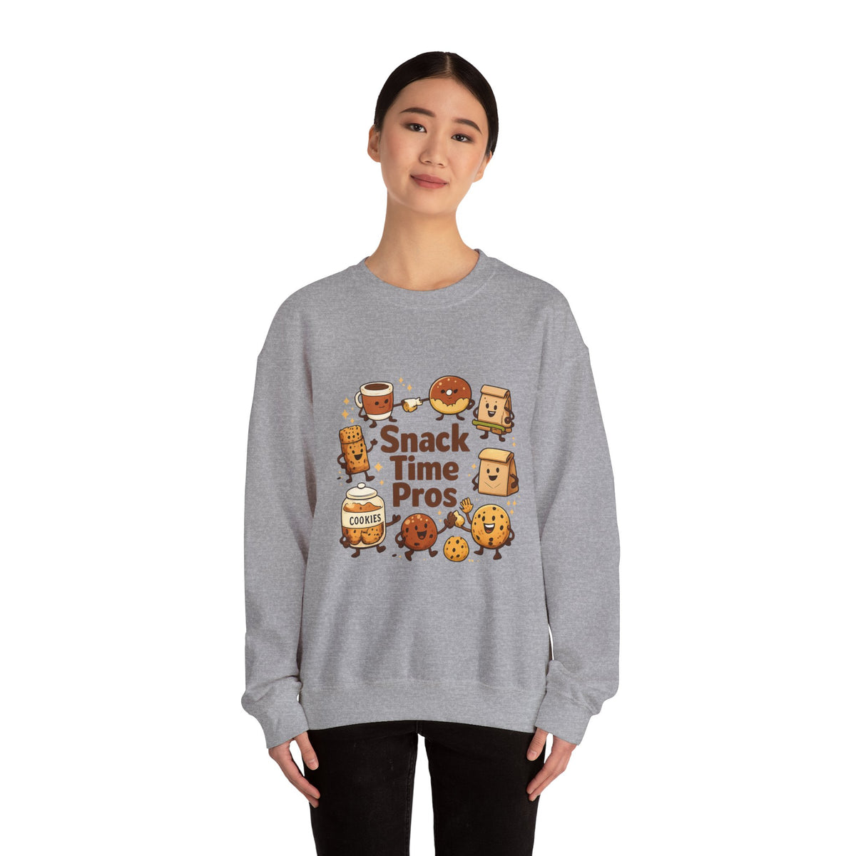 Snack Time Pros Sweatshirt | office humor, coffee fuel