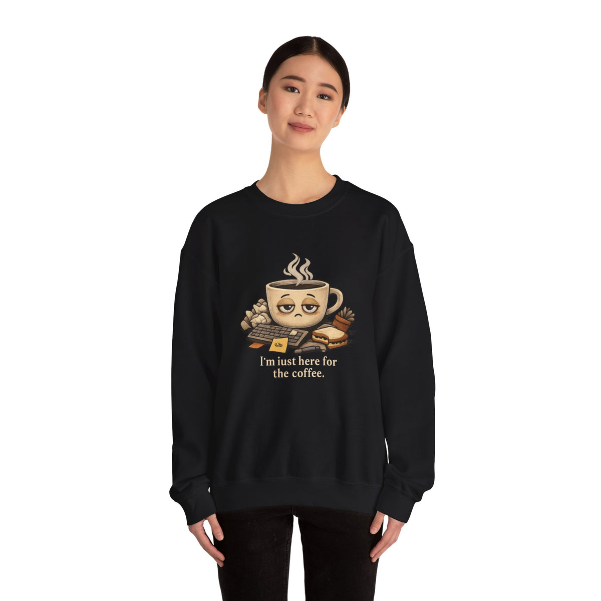 Too Tired for This Sweatshirt | burnout, coffee sleepy mental health humor