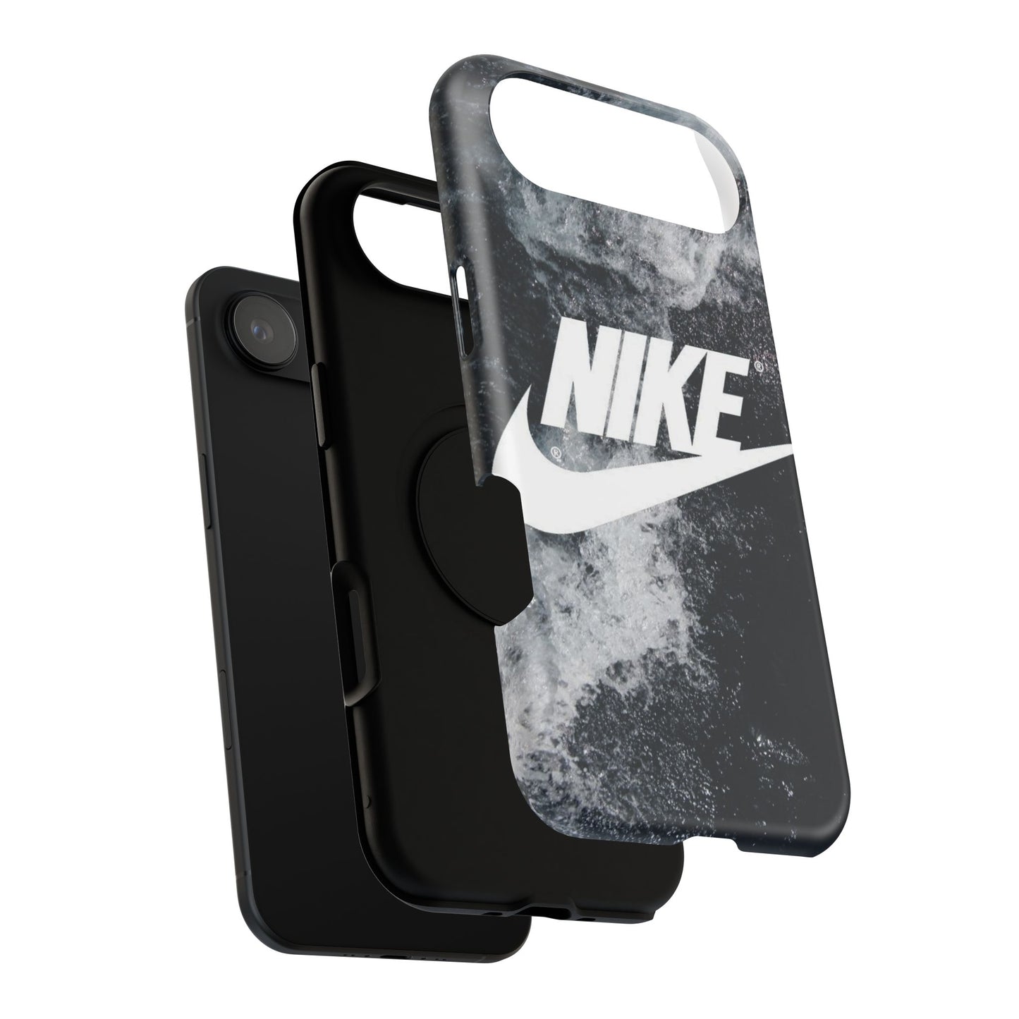 Nike Swoosh Marble iPhone Case | Impact-Resistant Case