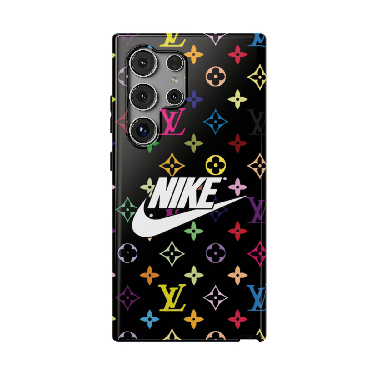 Rainbow Monogram Pattern Phone Case | Impact-Resistant Case