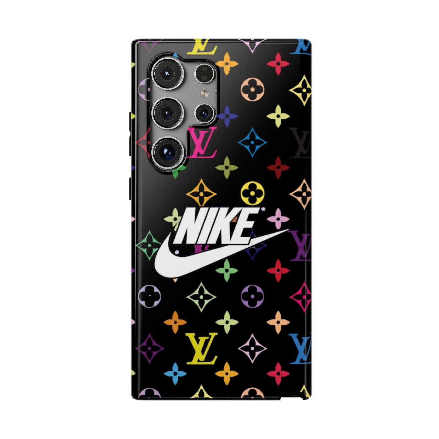 Rainbow Monogram Pattern Phone Case | Impact-Resistant Case