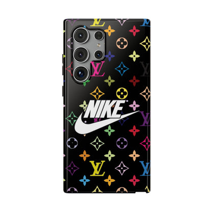 Rainbow Monogram Pattern Phone Case | Impact-Resistant Case