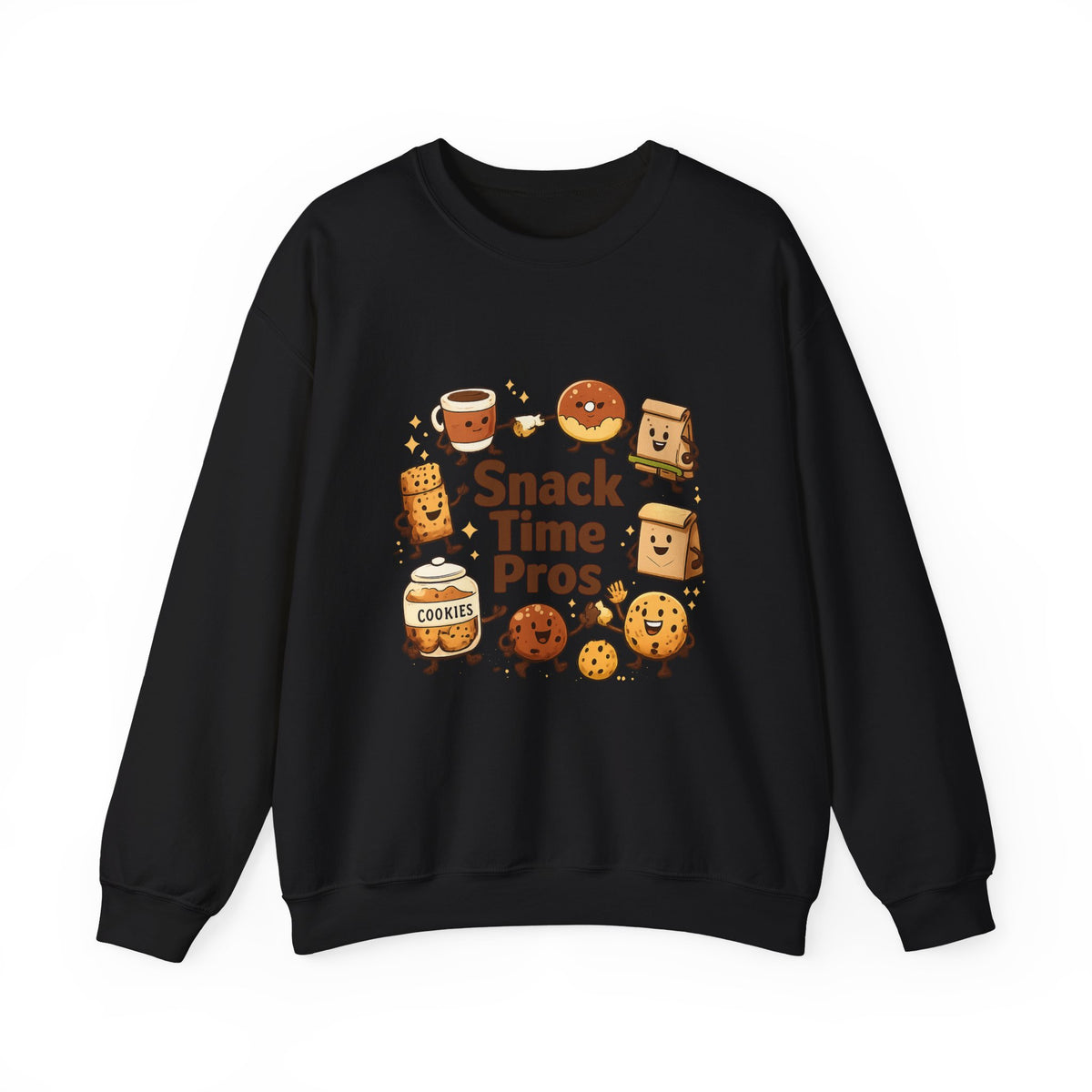 Snack Time Pros Sweatshirt | office humor, coffee fuel