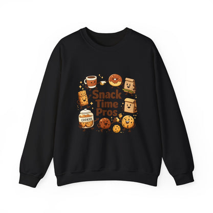 Snack Time Pros Sweatshirt | office humor, coffee fuel