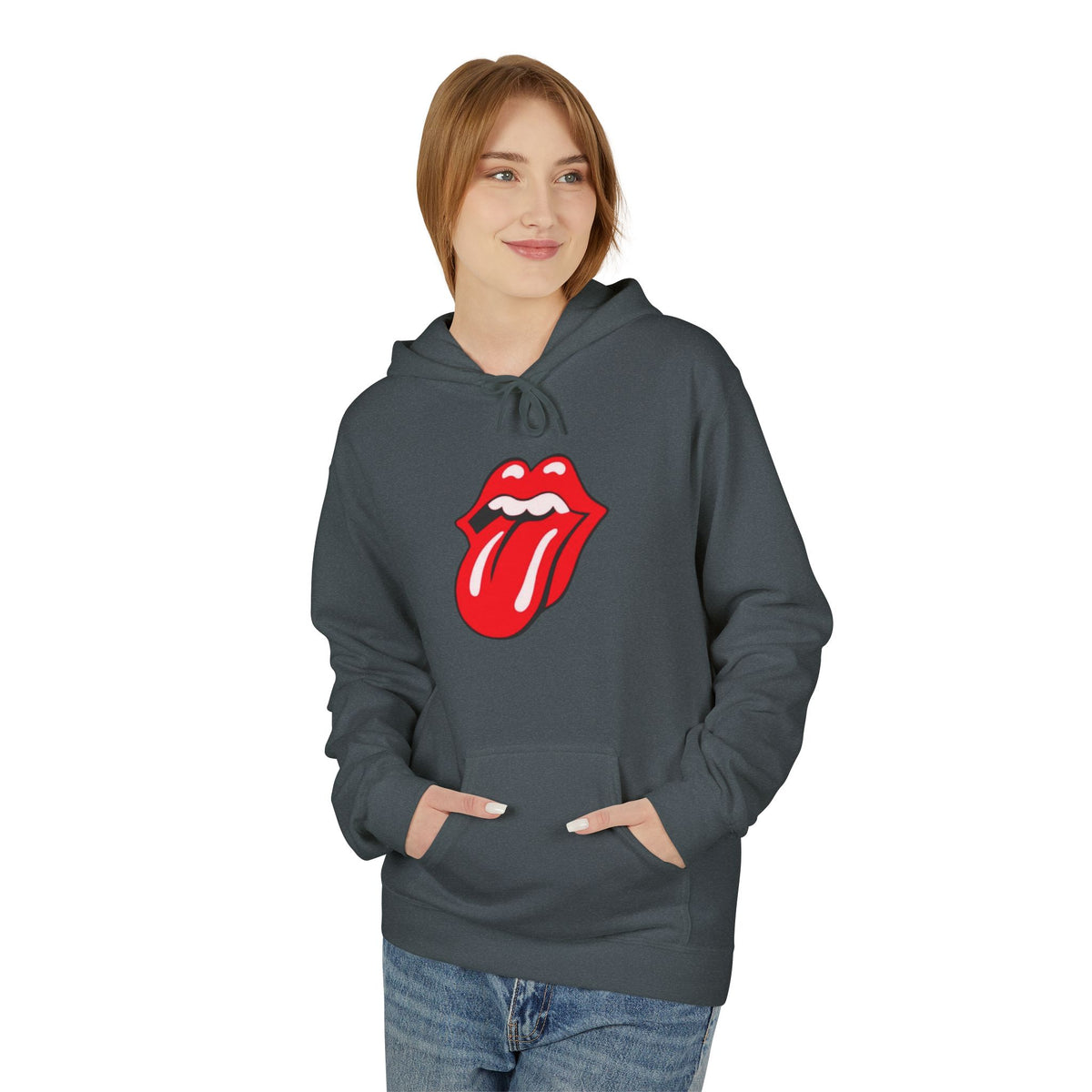 Classic Rock Tongue Hoodie — Red Lips Icon Pullover