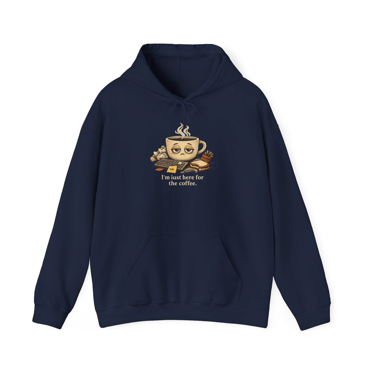 Sleepy Coffee Face Hoodie | burnout, tired, mental health humor