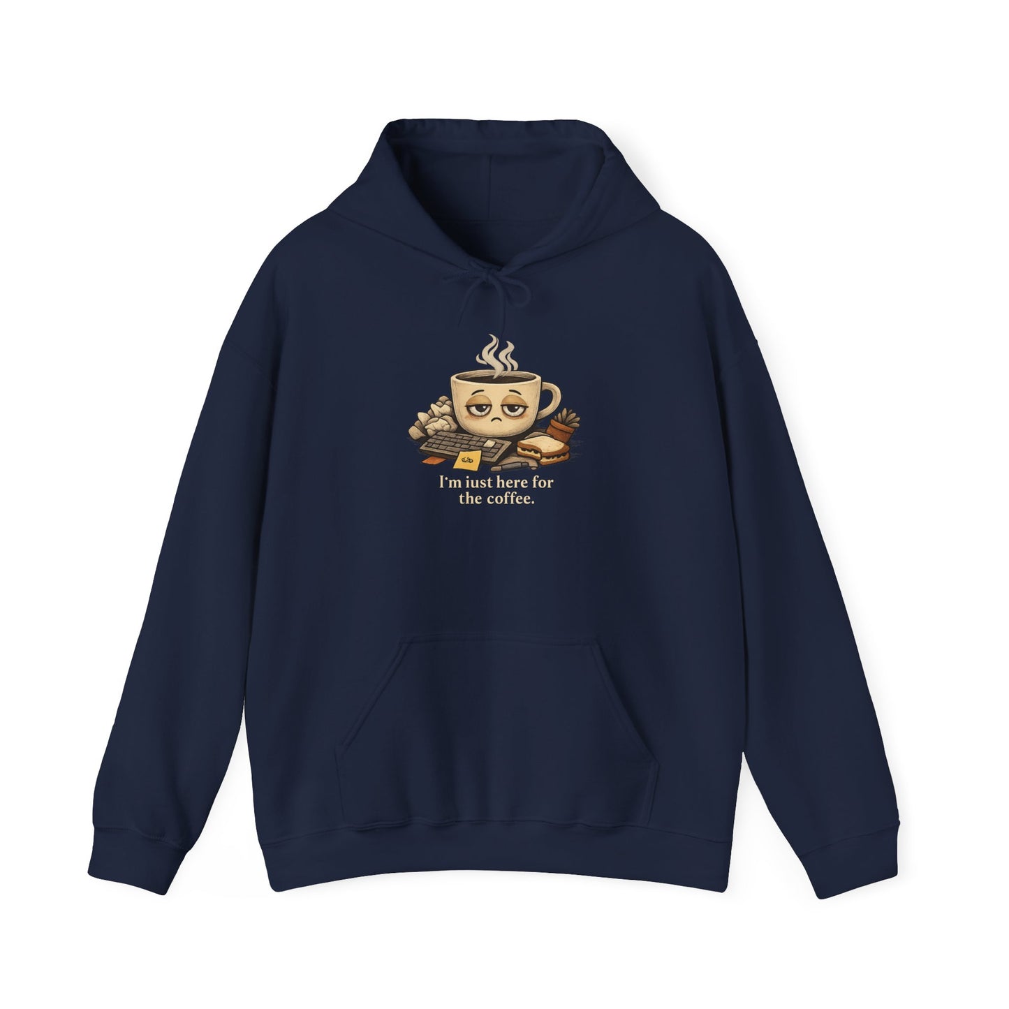 Sleepy Coffee Face Hoodie | burnout, tired, mental health humor