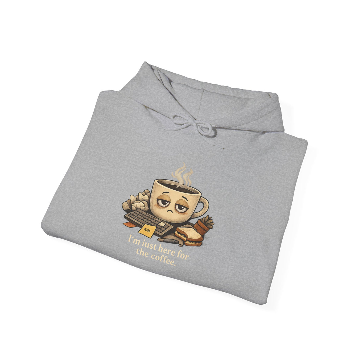 Sleepy Coffee Face Hoodie | burnout, tired, mental health humor