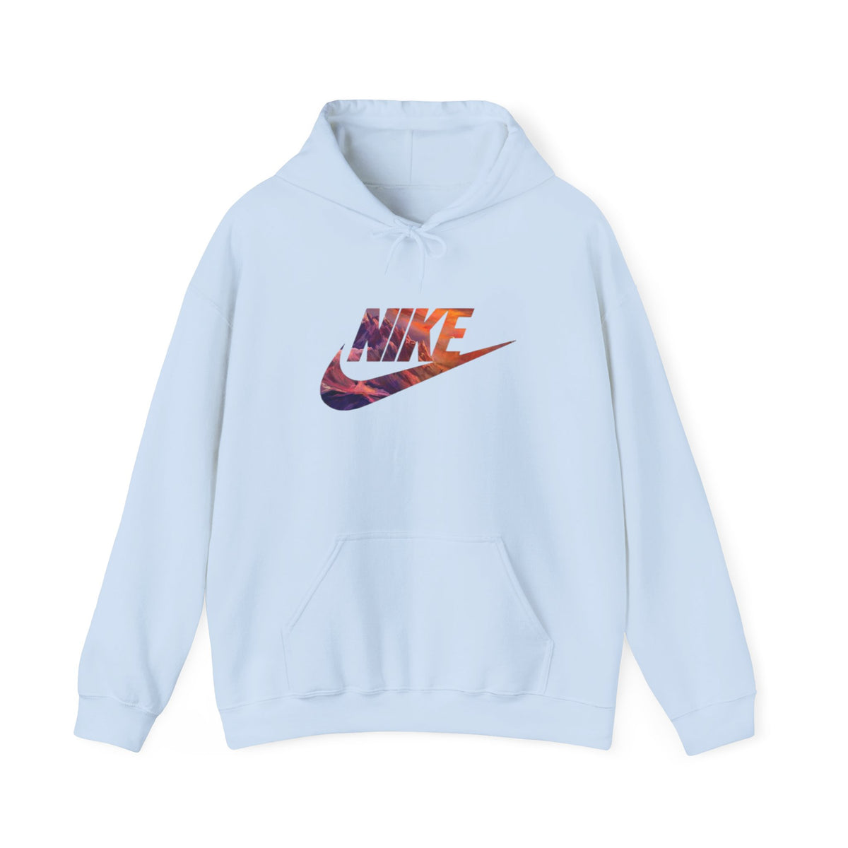 Nike Swoosh Sunset Hoodie — Floral Gradient Logo Pullover