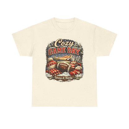 Cozy Game Day football graphic Tee | Retro winter mittens, warm & toasty