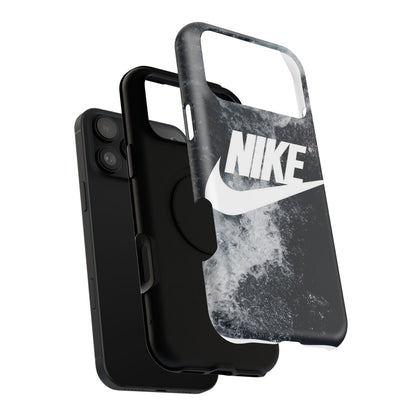 Nike Swoosh Marble iPhone Case | Impact-Resistant Case