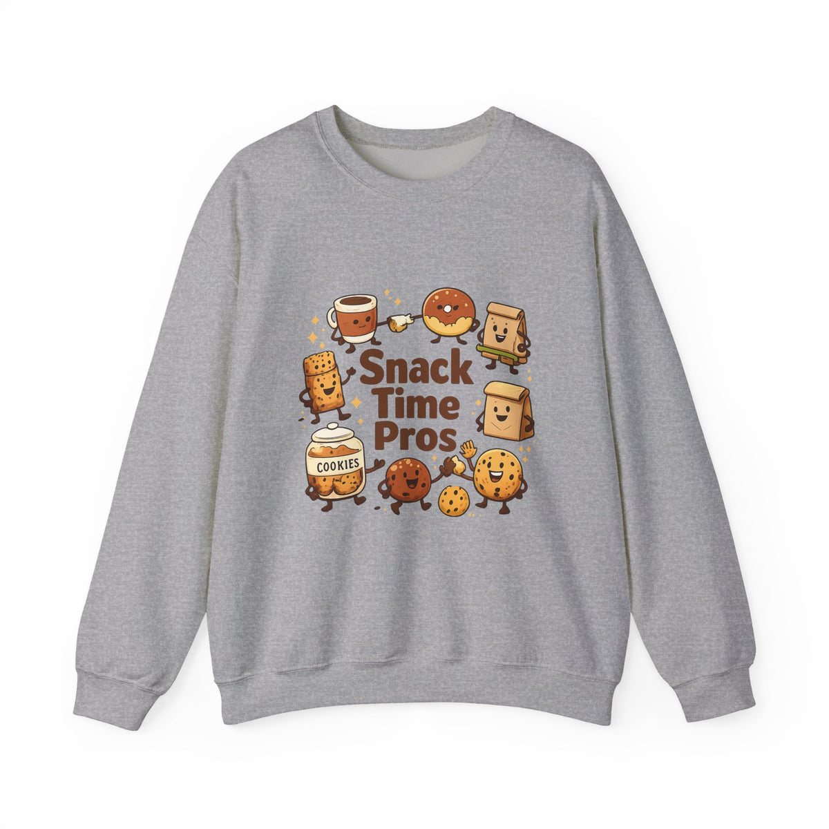 Snack Time Pros Sweatshirt | office humor, coffee fuel