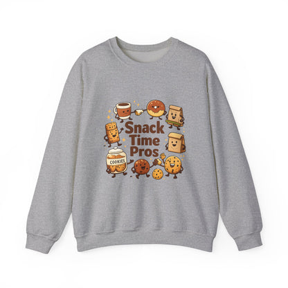 Snack Time Pros Sweatshirt | office humor, coffee fuel