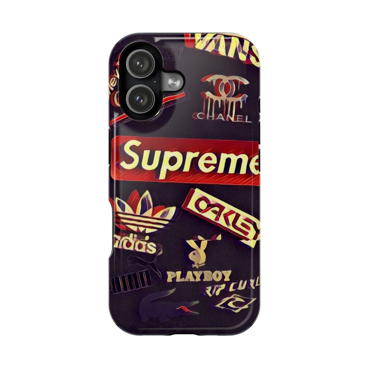 Supreme Impact-Resistant Phone Case — Streetwear Logo Collage