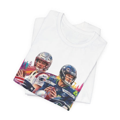 Super Bowl LVII Quarterbacks Graphic Tee — Colorful Game Day Fan Shirt