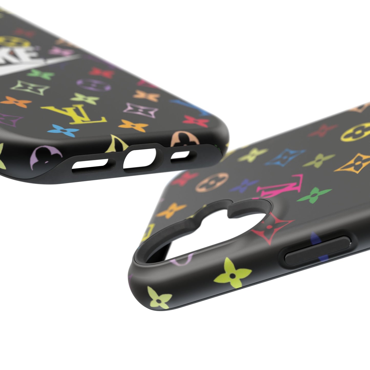 Rainbow Monogram Pattern Phone Case | Impact-Resistant Case