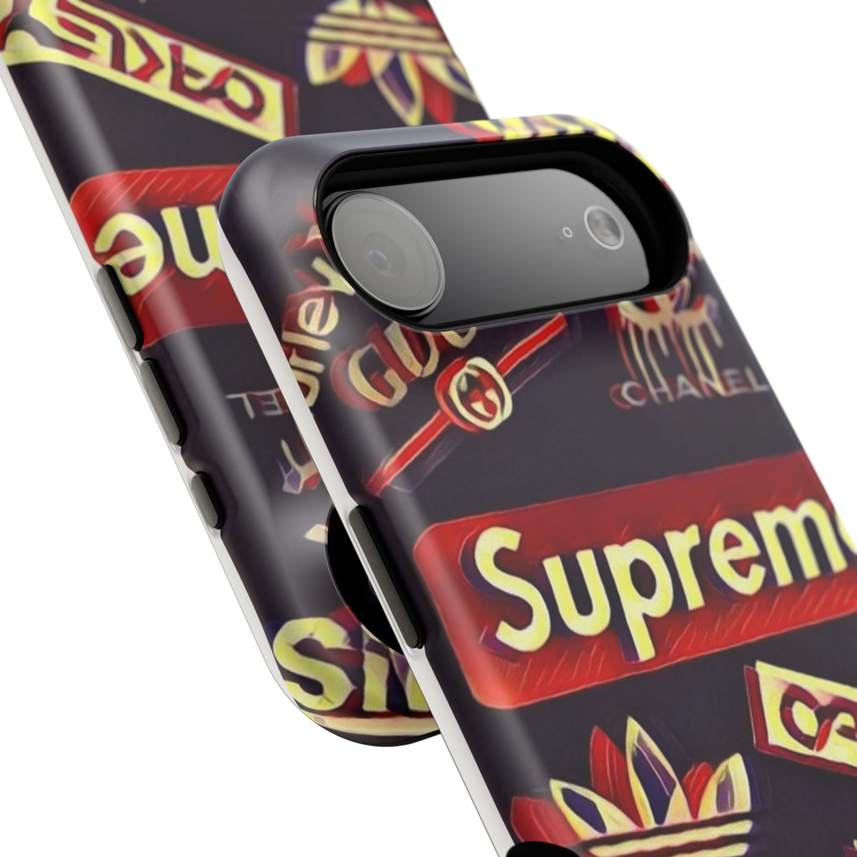 Supreme Impact-Resistant Phone Case — Streetwear Logo Collage