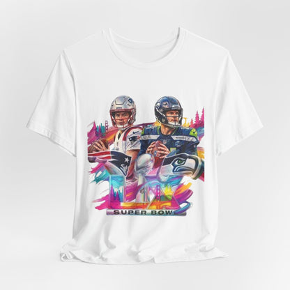 Super Bowl LVII Quarterbacks Graphic Tee — Colorful Game Day Fan Shirt