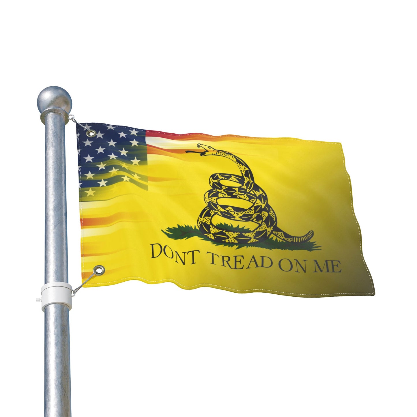 "Don't Tread On Me" Double-Sided Flag — American Snake Liberty Banner