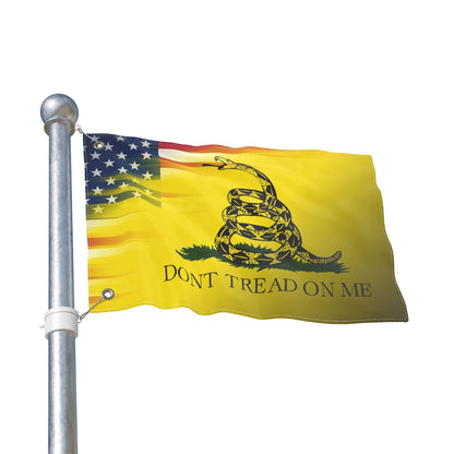 "Don't Tread On Me" Double-Sided Flag — American Snake Liberty Banner