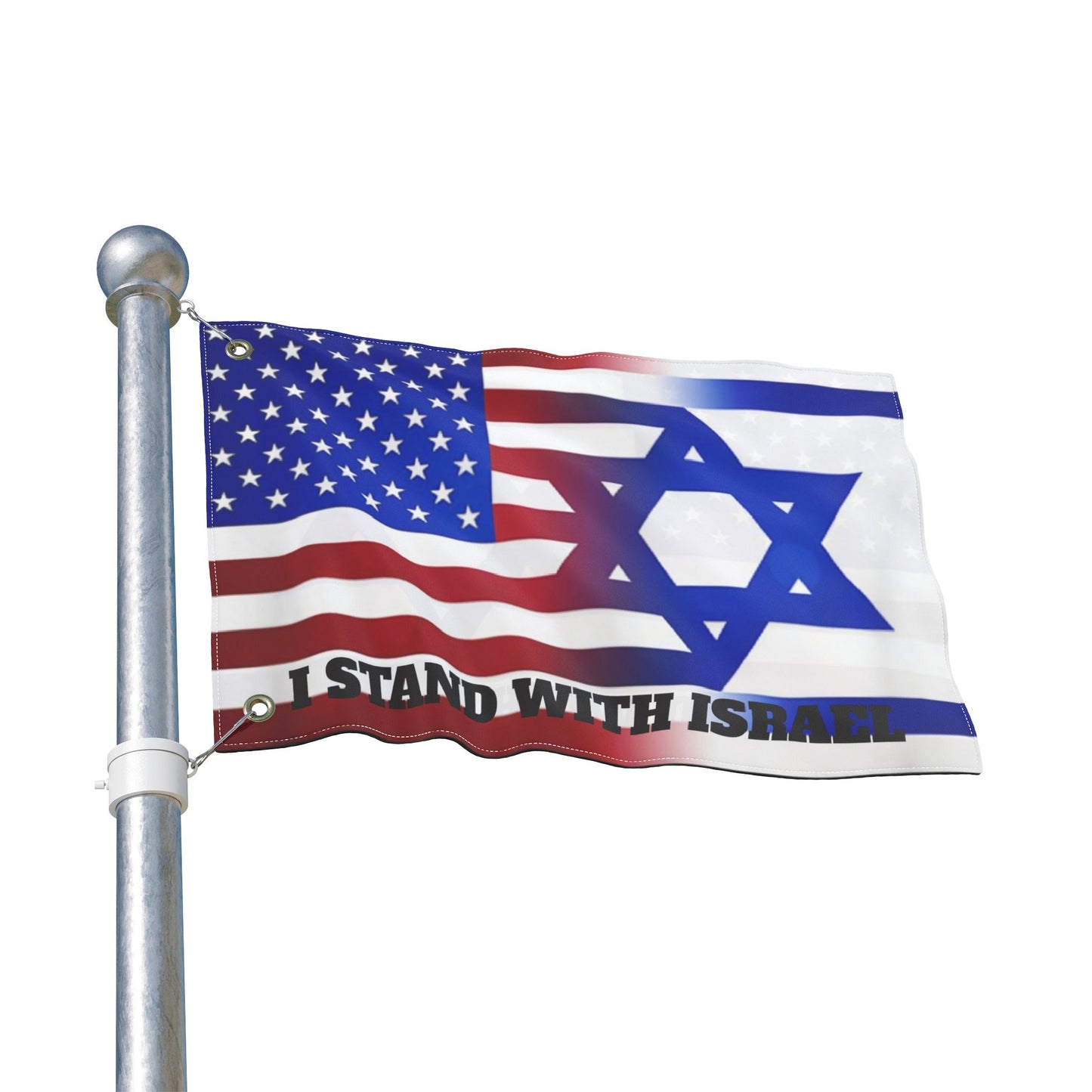 I Stand With Israel Double Sided Flag