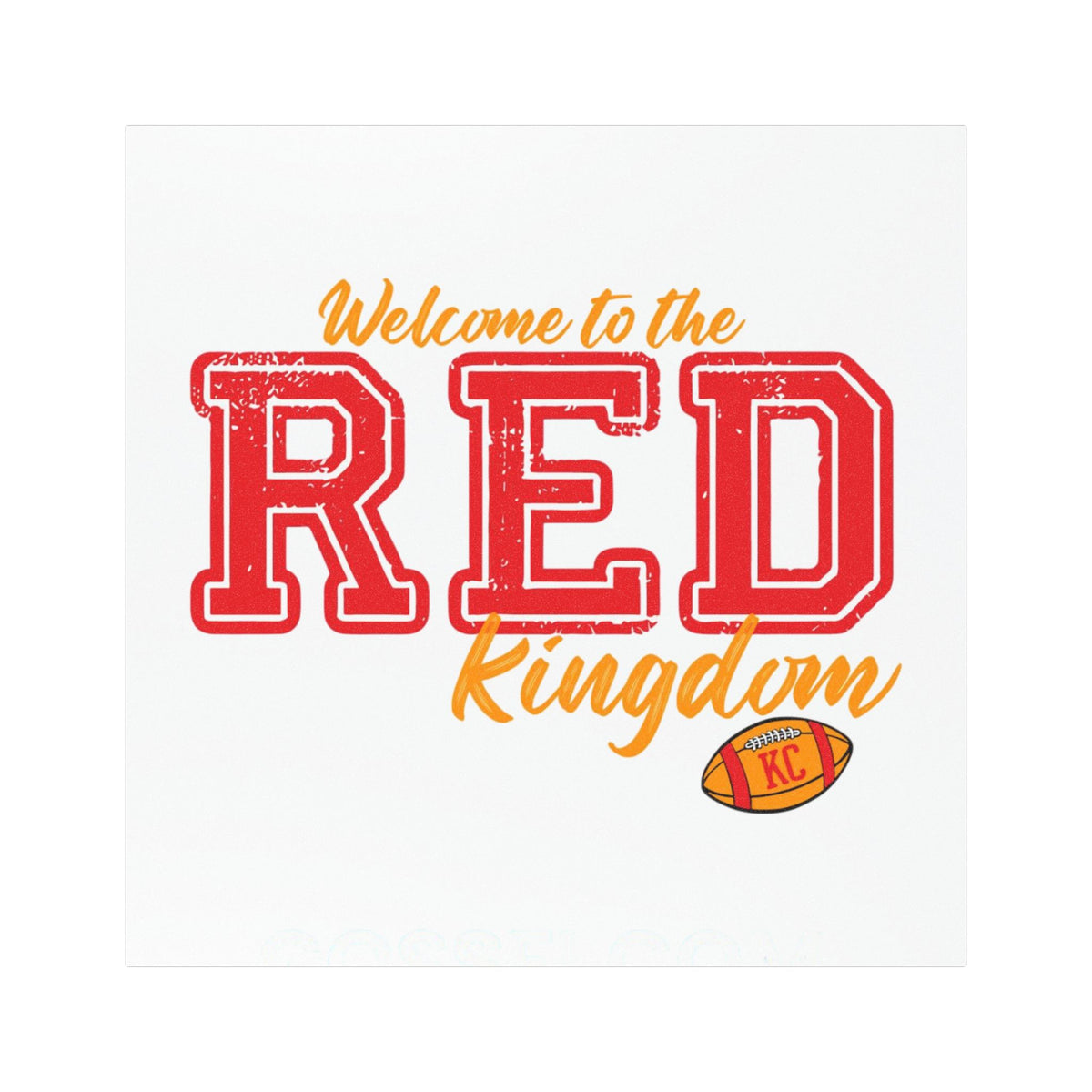 Welcome to the Red Kingdom Car Magnet | KC Football Design