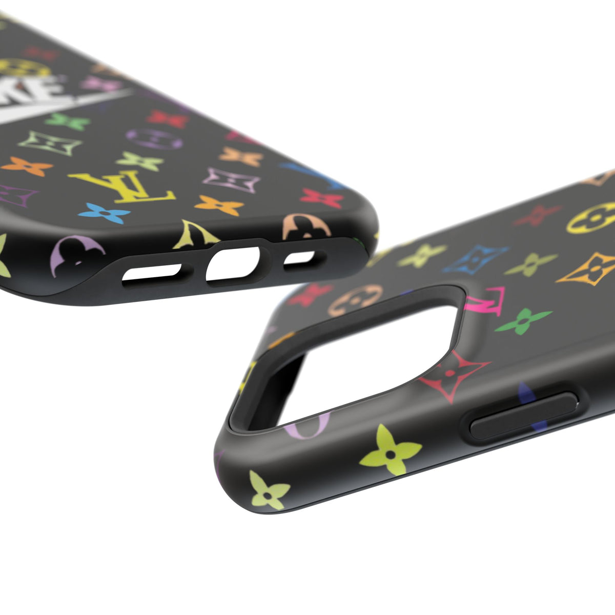 Rainbow Monogram Pattern Phone Case | Impact-Resistant Case