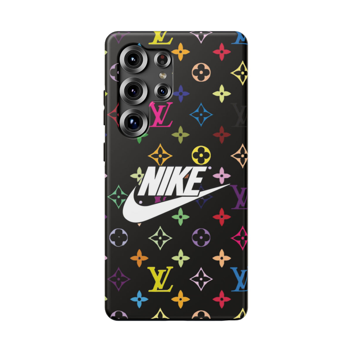 Rainbow Monogram Pattern Phone Case | Impact-Resistant Case