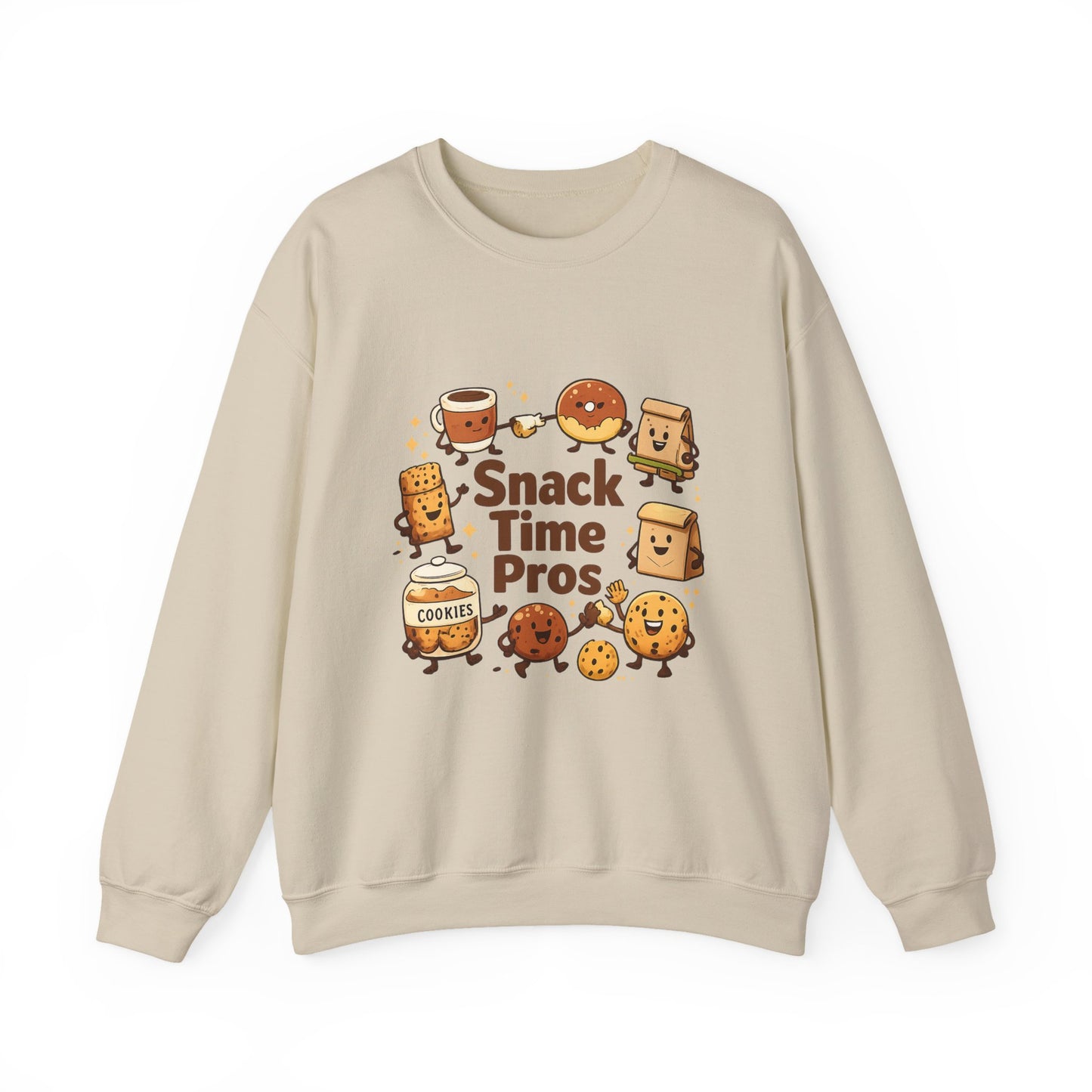 Snack Time Pros Sweatshirt | office humor, coffee fuel